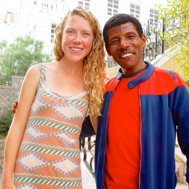One of the highlights of the day was meeting accomplished runner Haile Gebrselassie